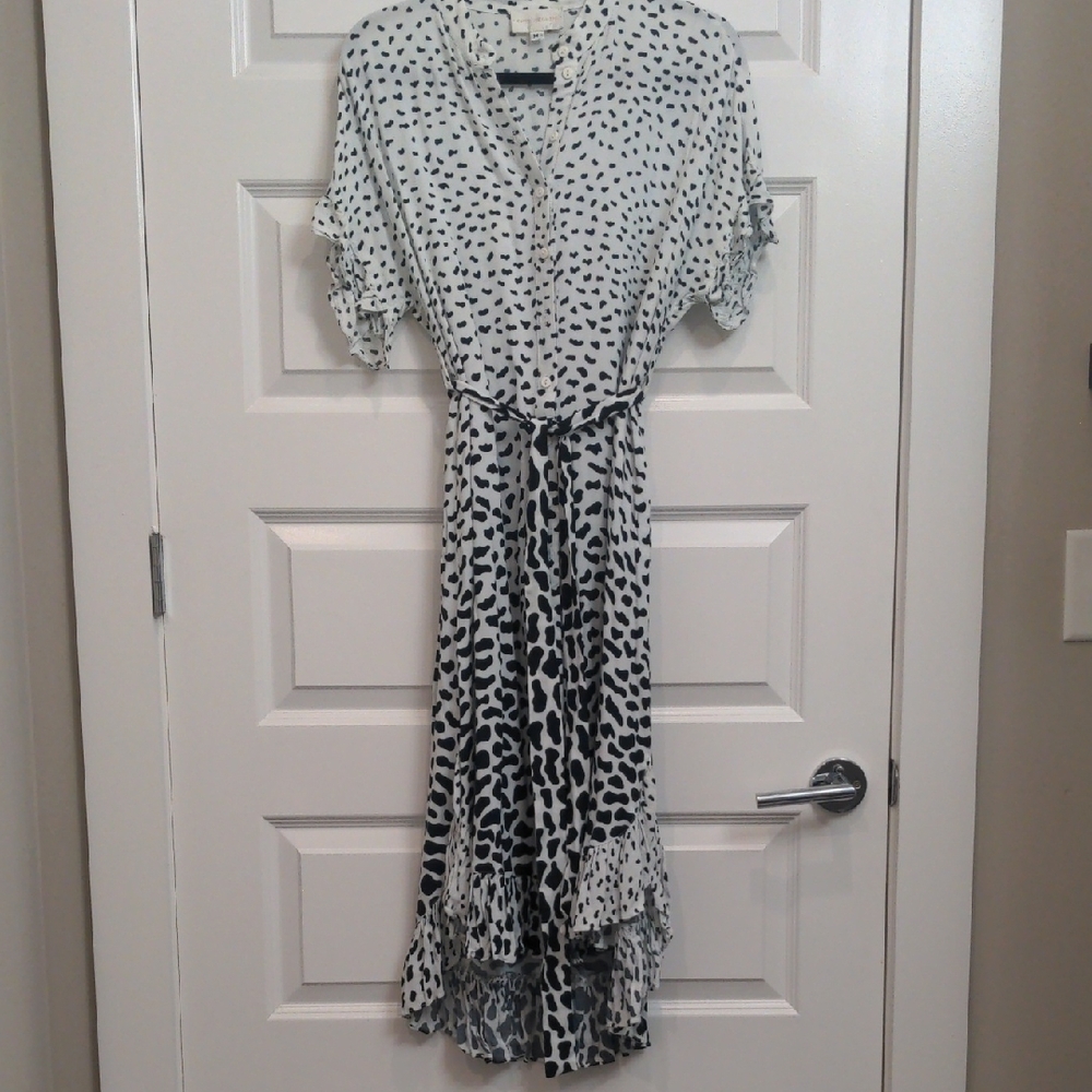 Corey Lynn Calter Black and White High Low Flowy Dress MP